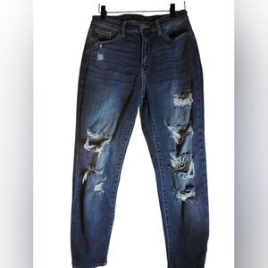 Judy Blue Womens Denim Distressed Blue Jeans Size 5/27